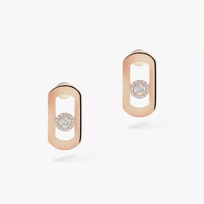 [Auream]So Move Diamond Earrings in Yellow Gold