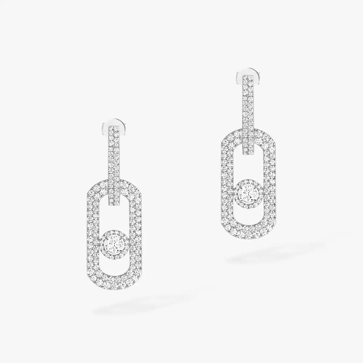[Auream]So Move XL Pave_-Set Diamond Pendant Earrings