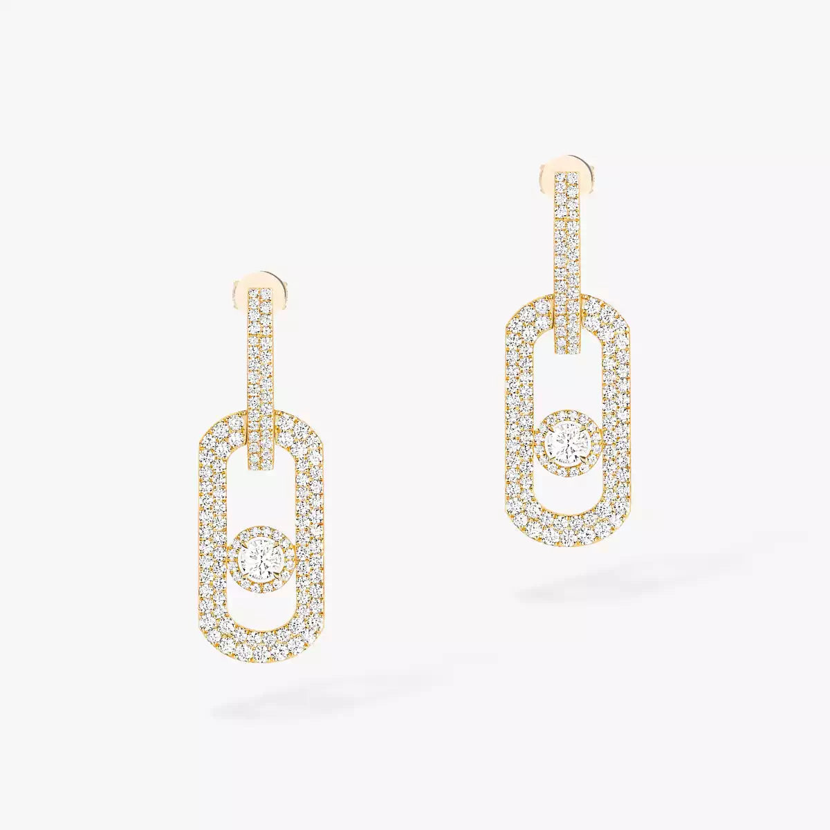 [Auream]So Move XL Pave_-Set Diamond Pendant Earrings