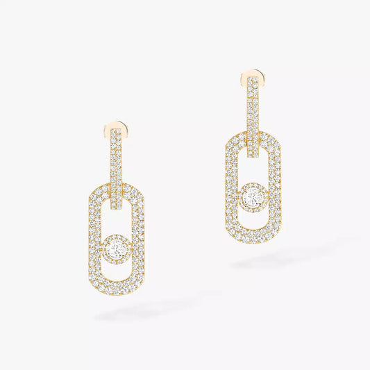 [Auream]So Move XL Pave_-Set Diamond Pendant Earrings