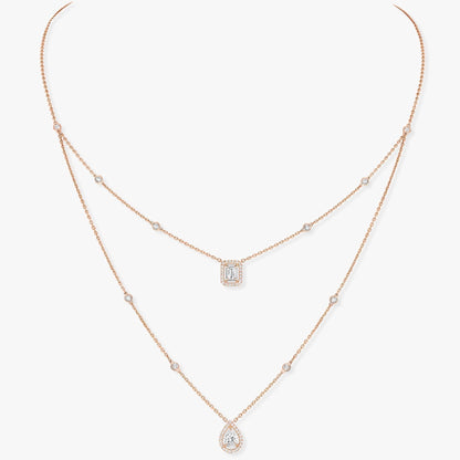[Auream]MY TWIN 2 ROW DIAMOND NECKLACE