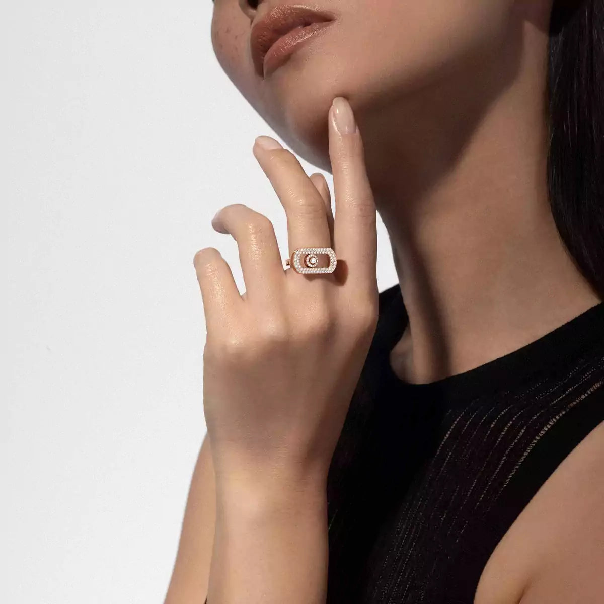 [Auream]So Move Pave_-Set Diamond Ring