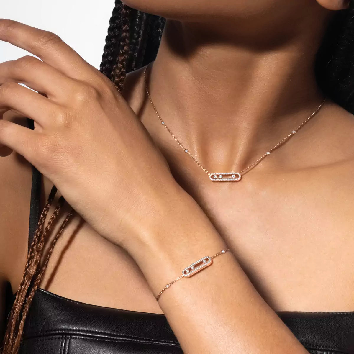 [Auream]Pavé Baby Move Diamond Bracelet