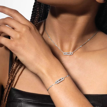 [Auream]Pavé Baby Move Diamond Bracelet