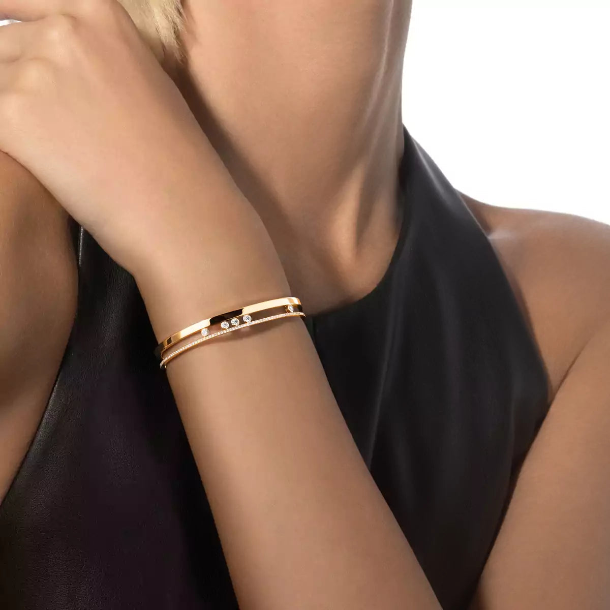 [Auream]Move Romane Diamond Bangle Bracelet