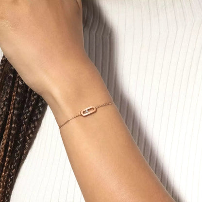 [Auream]Move Uno Diamond Bracelet