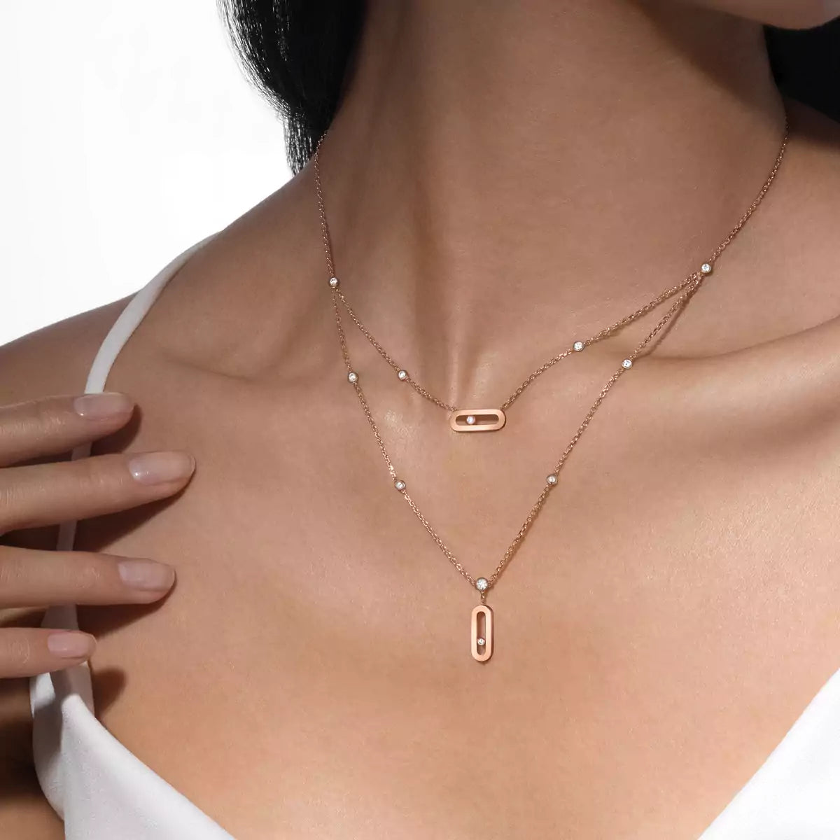 [Auream] Move Uno Diamond Necklace