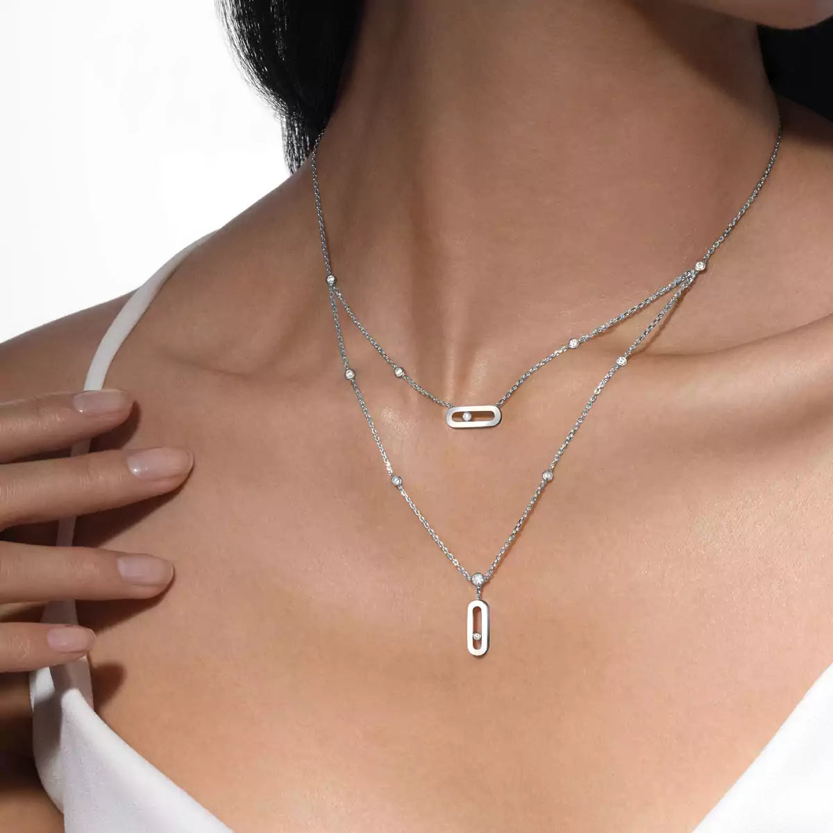 [Auream] Move Uno Diamond Necklace