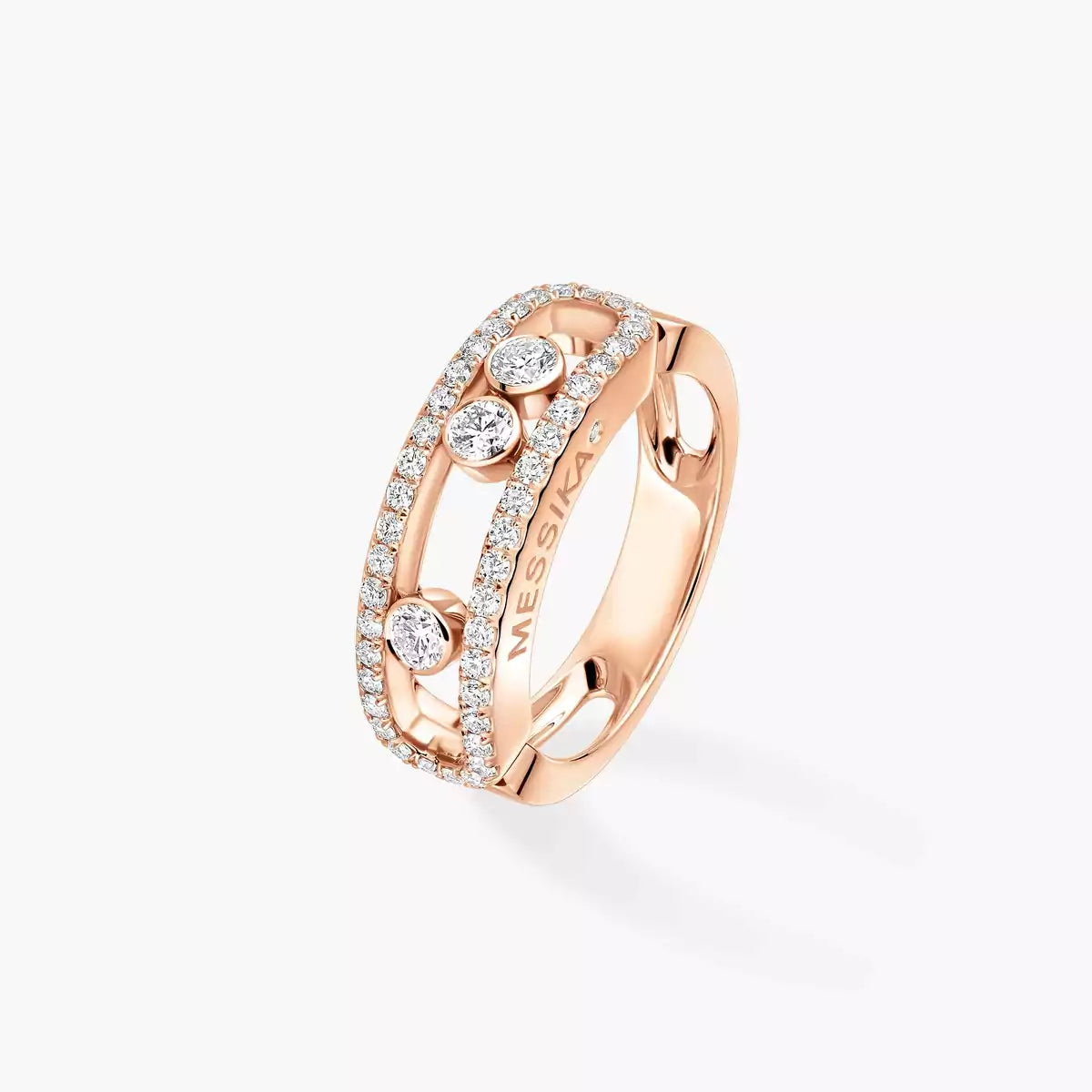 [Auream] Move Gold Diamond Pave_ Ring