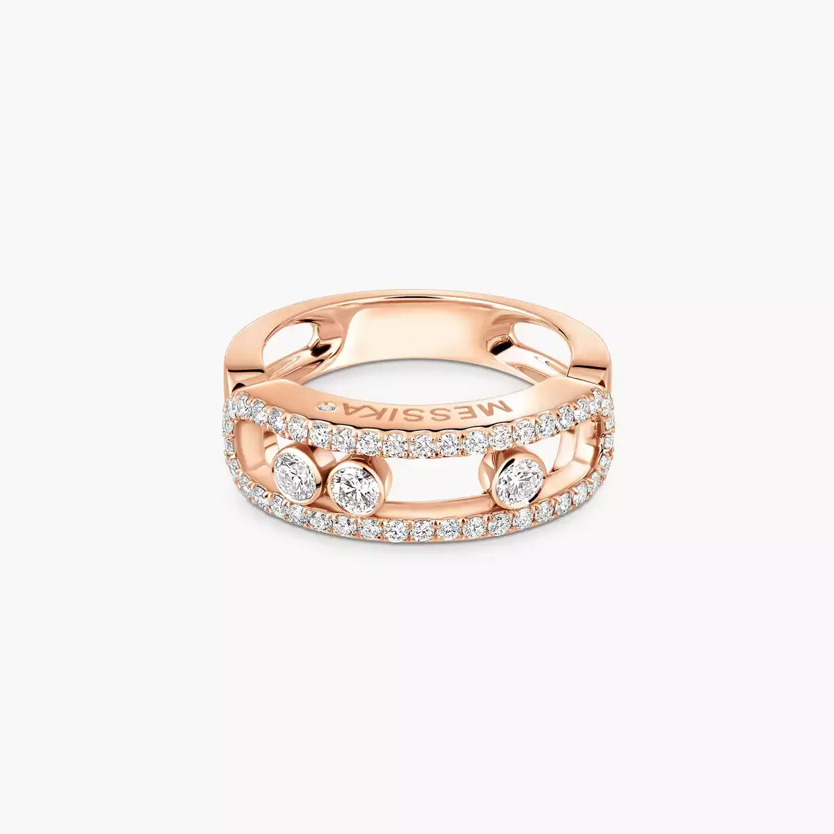 [Auream] Move Gold Diamond Pave_ Ring