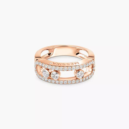 [Auream] Move Gold Diamond Pave_ Ring