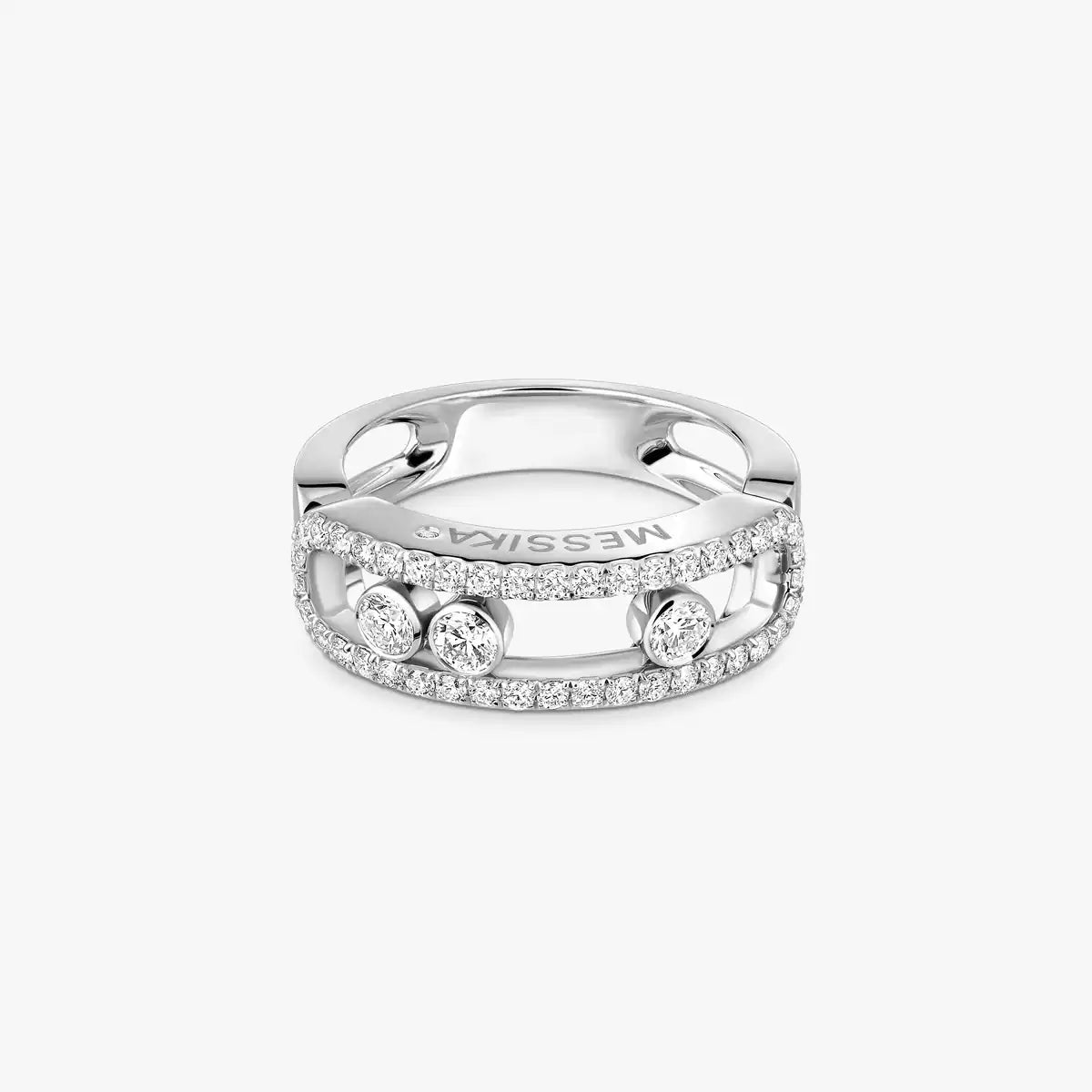 [Auream] Move Gold Diamond Pave_ Ring
