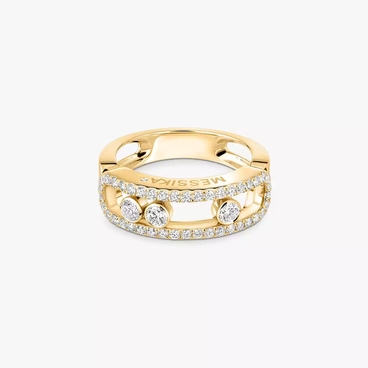 [Auream] Move Gold Diamond Pave_ Ring