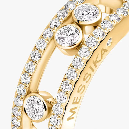 [Auream] Move Gold Diamond Pave_ Ring