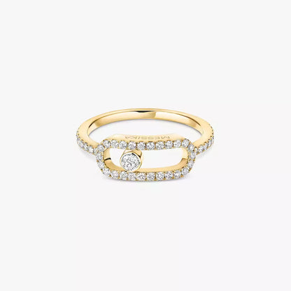 [Auream]Move Uno Diamond Ring in Gold