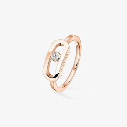 [Auream]Move Uno Diamond Ring in Gold