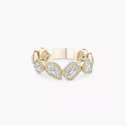 [Auream]Diamond Wedding Ring My Twin