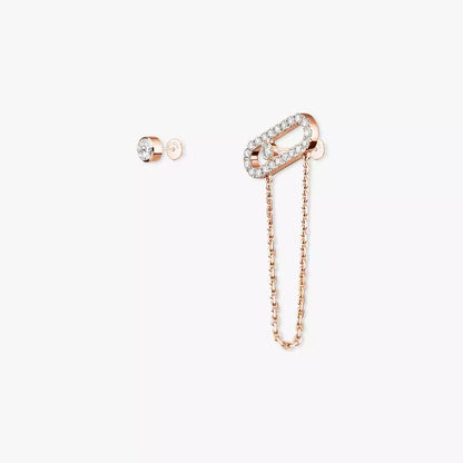 [Auream]Move Uno Diamond Earrings