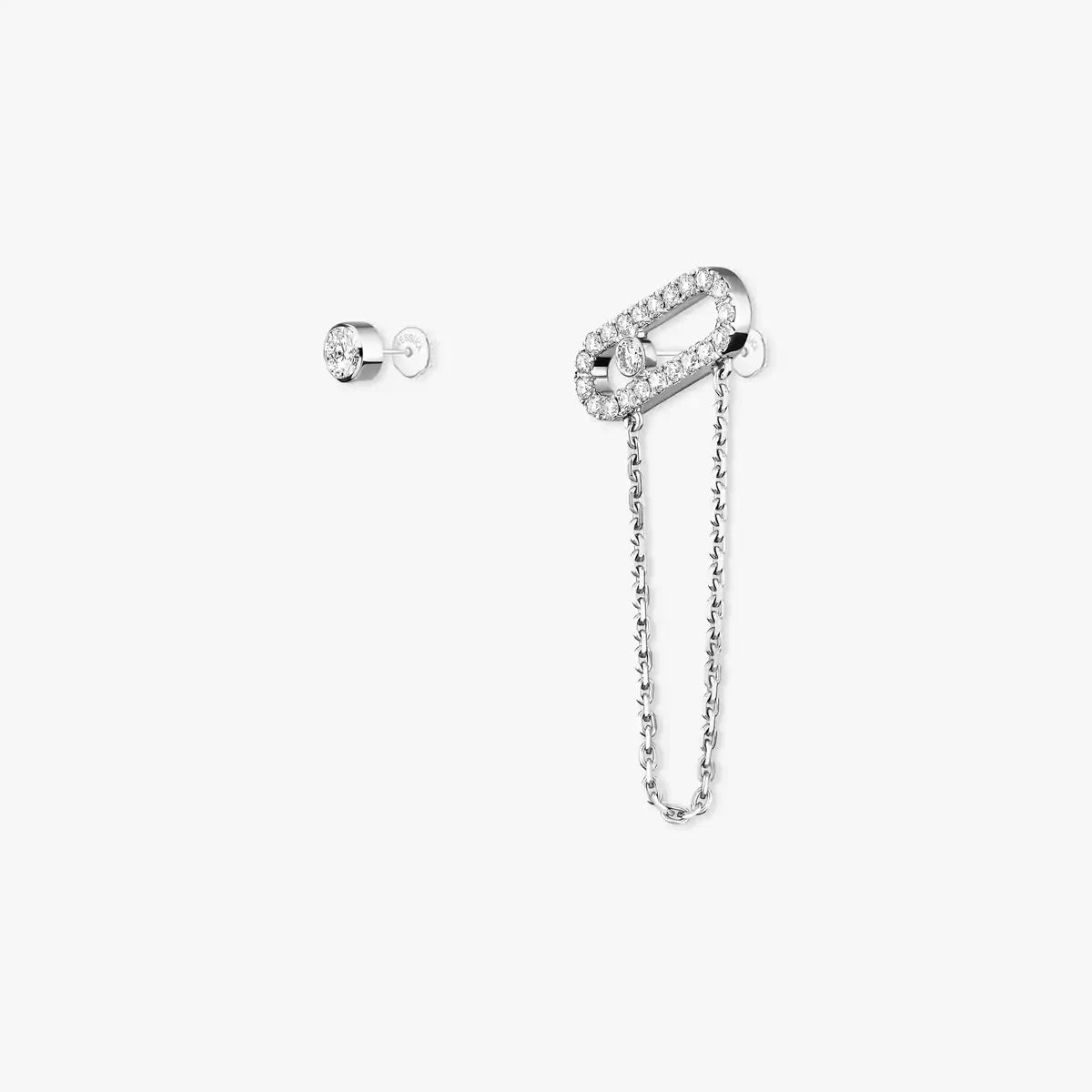 [Auream]Move Uno Diamond Earrings