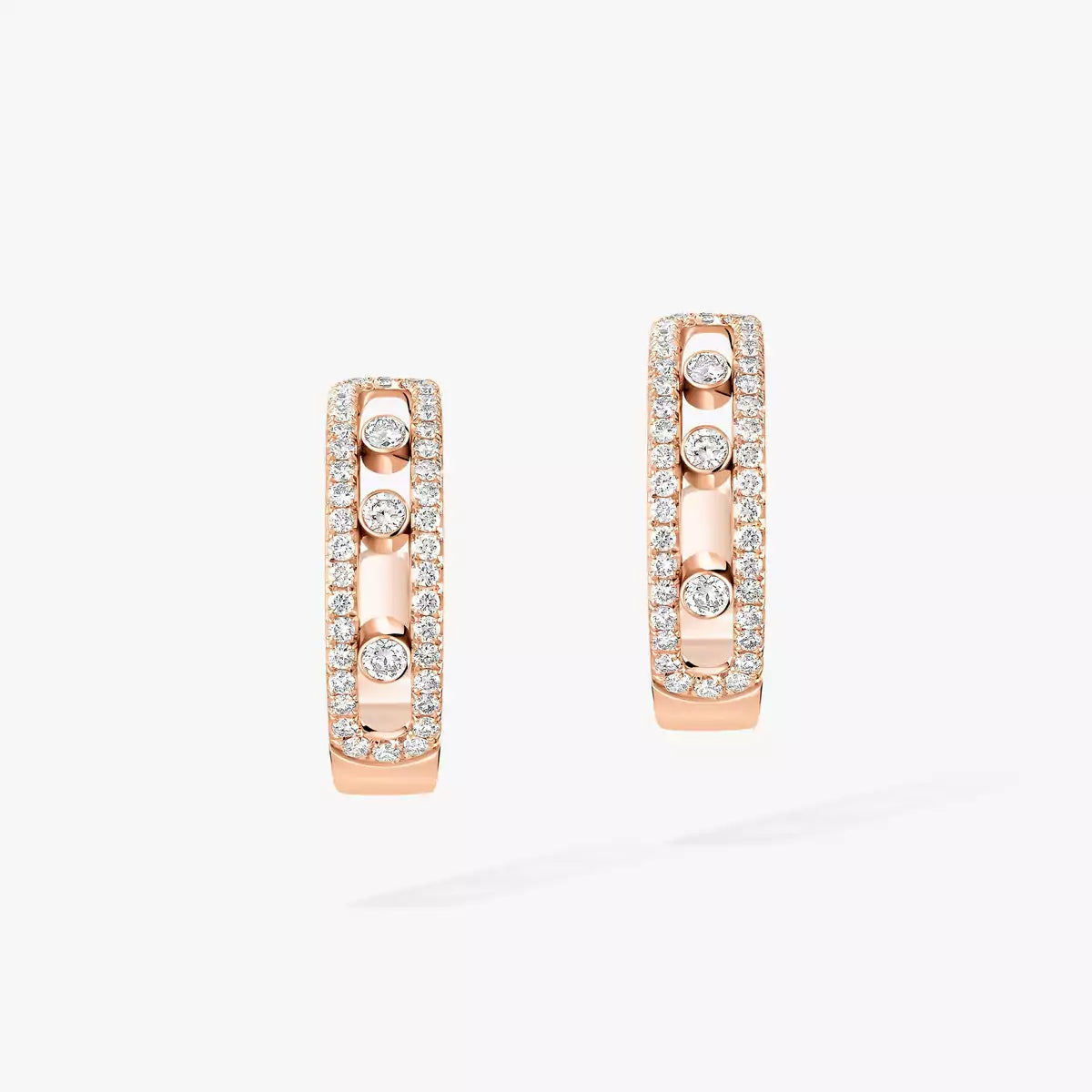 [Auream]Diamond Pave_ Hoop Earrings Move