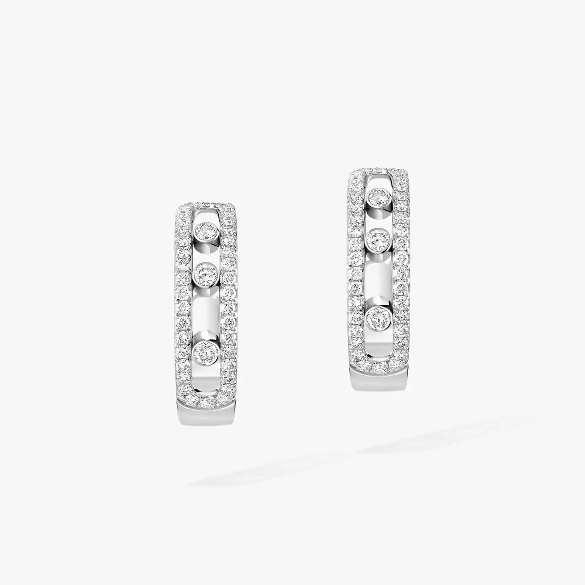 [Auream]Diamond Pave_ Hoop Earrings Move