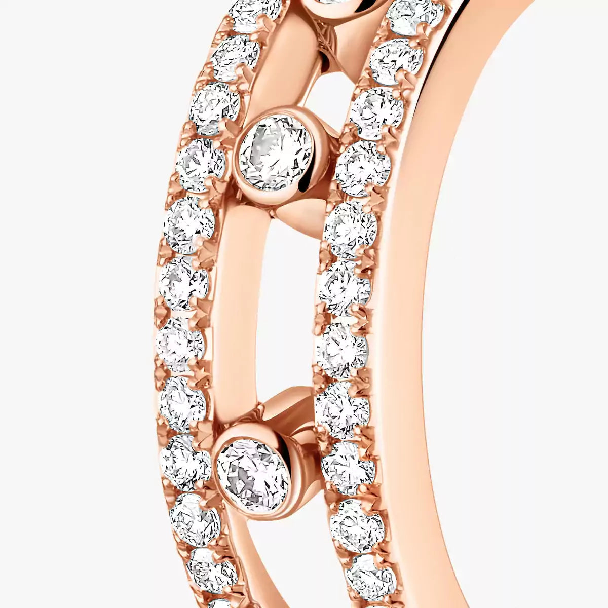 [Auream]Diamond Pave_ Hoop Earrings Move