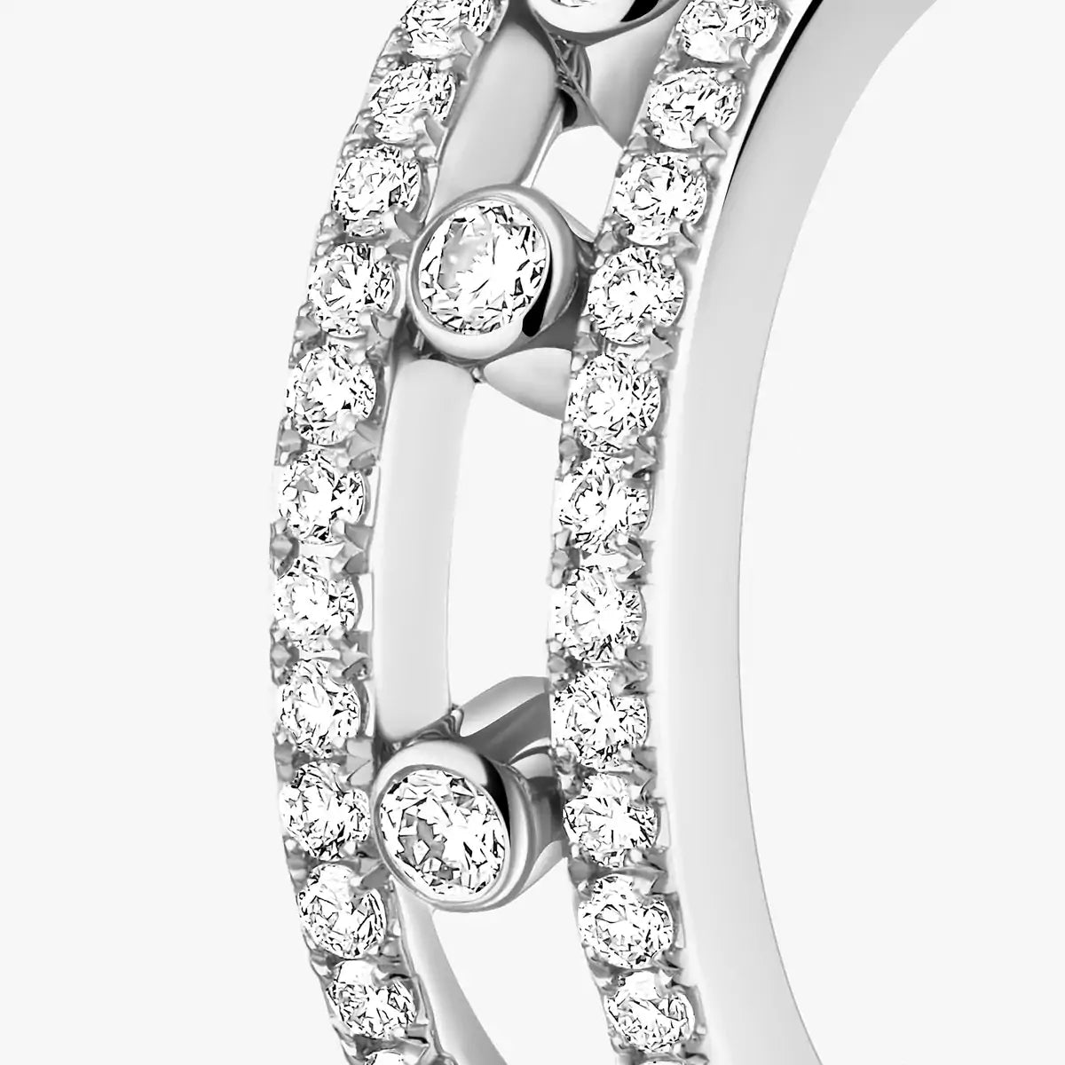 [Auream]Diamond Pave_ Hoop Earrings Move