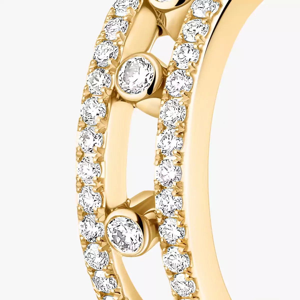 [Auream]Diamond Pave_ Hoop Earrings Move