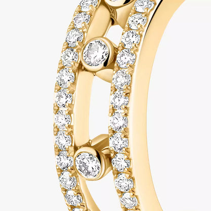 [Auream]Diamond Pave_ Hoop Earrings Move