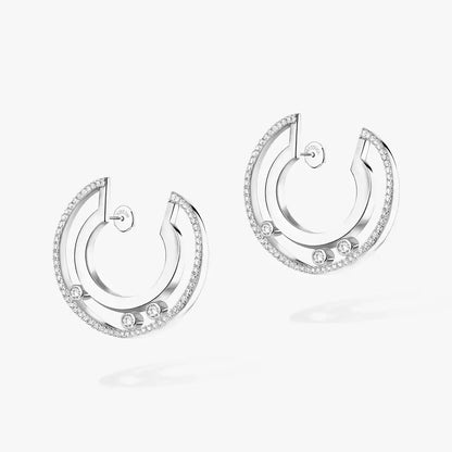 [Auream]Move Romane Small Diamond Hoop Earrings