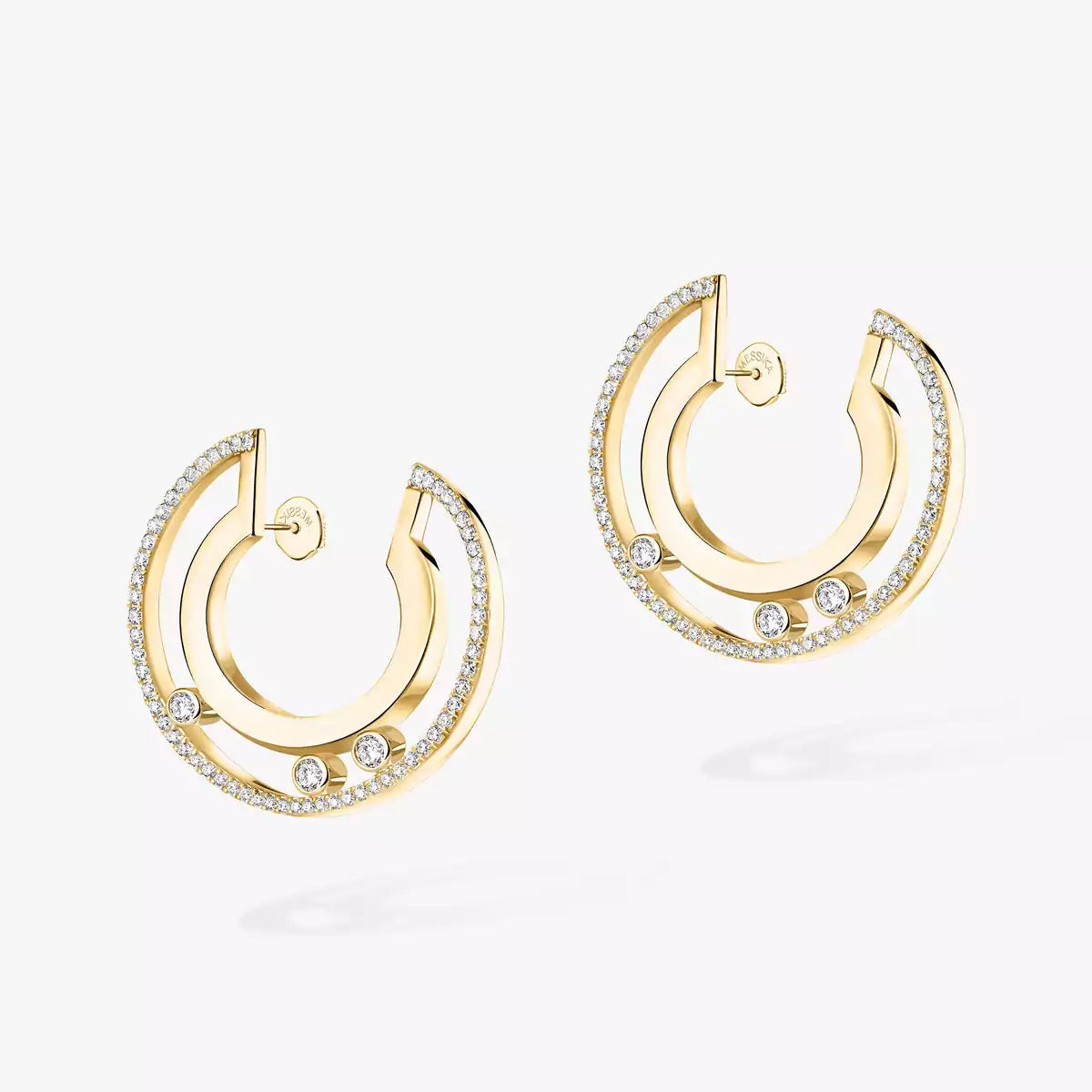 [Auream]Move Romane Small Diamond Hoop Earrings