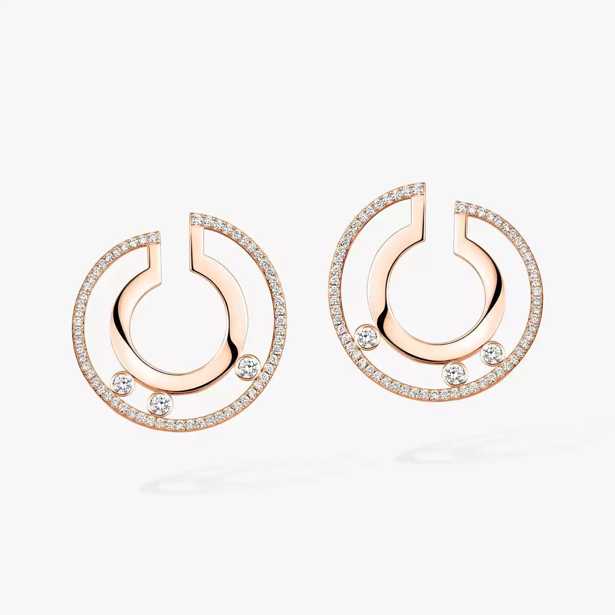 [Auream]Move Romane Small Diamond Hoop Earrings