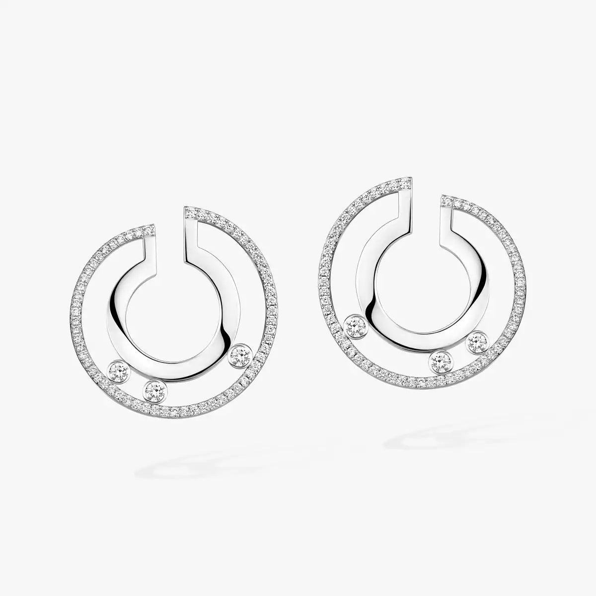 [Auream]Move Romane Small Diamond Hoop Earrings