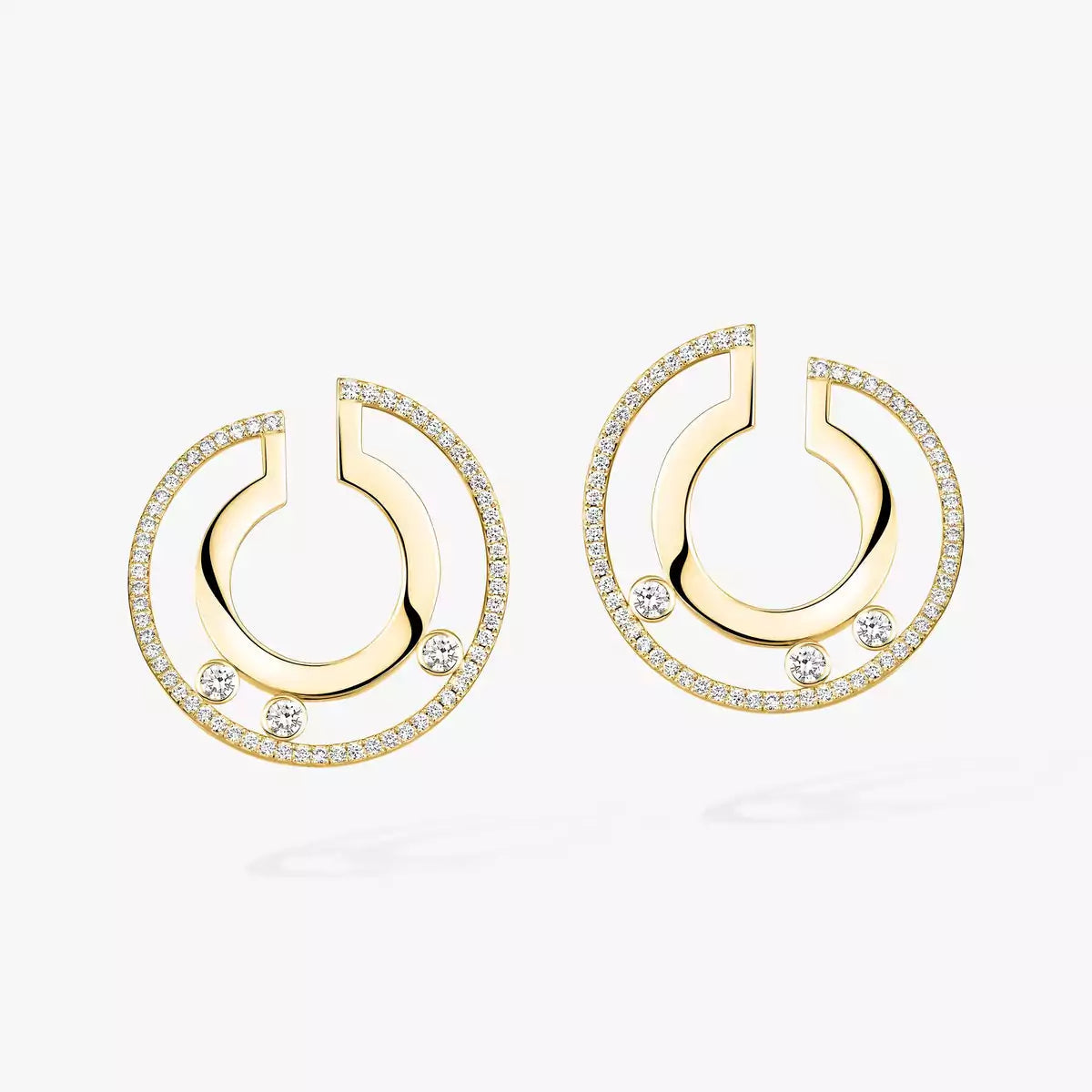[Auream]Move Romane Small Diamond Hoop Earrings