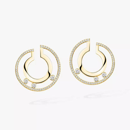 [Auream]Move Romane Small Diamond Hoop Earrings