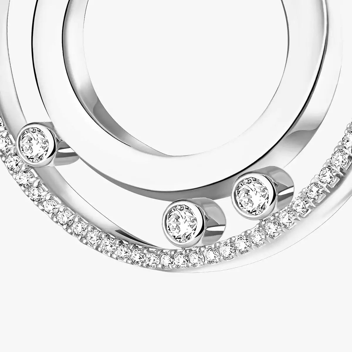 [Auream]Move Romane Small Diamond Hoop Earrings