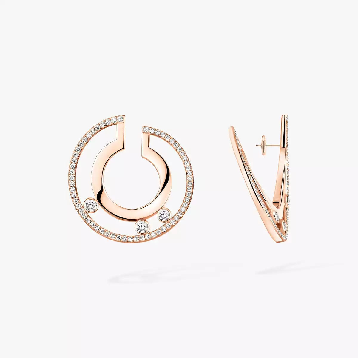 [Auream]Move Romane Small Diamond Hoop Earrings