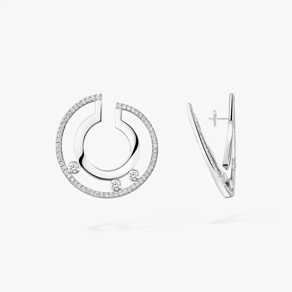 [Auream]Move Romane Small Diamond Hoop Earrings