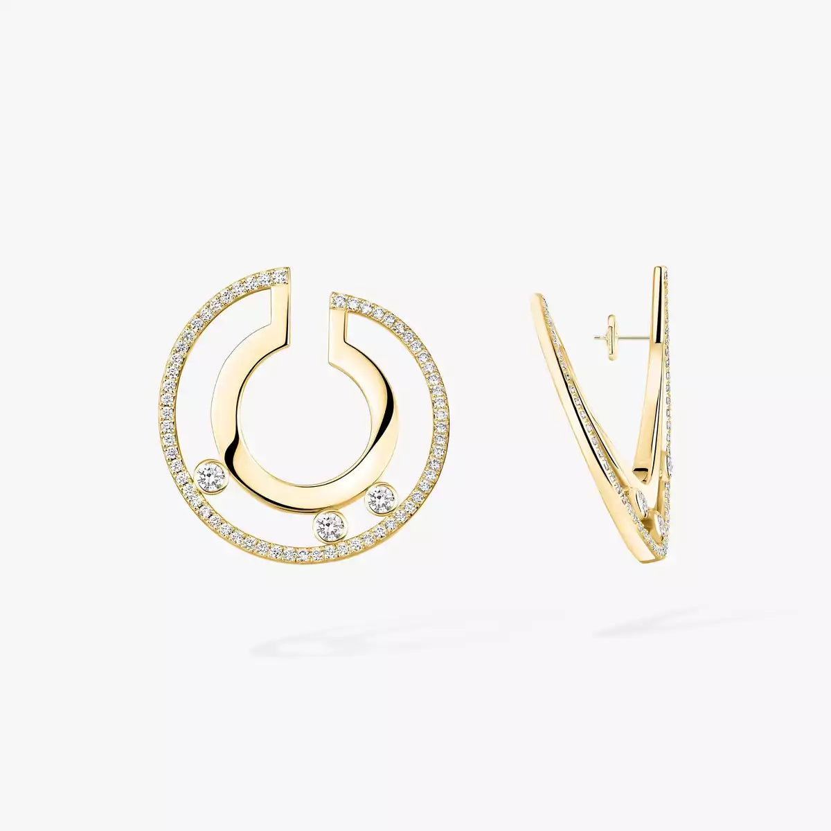 [Auream]Move Romane Small Diamond Hoop Earrings