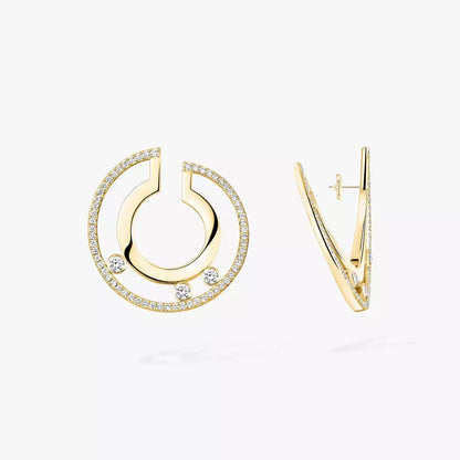 [Auream]Move Romane Small Diamond Hoop Earrings