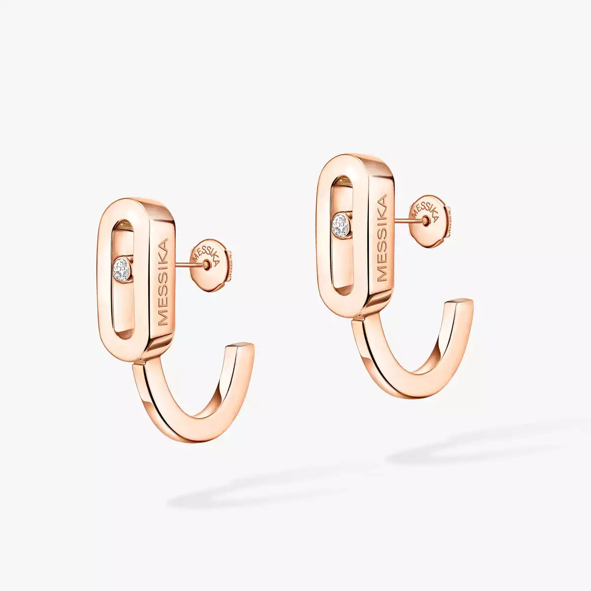 [Auream]Diamond Mini Hoop Earrings Move Classique