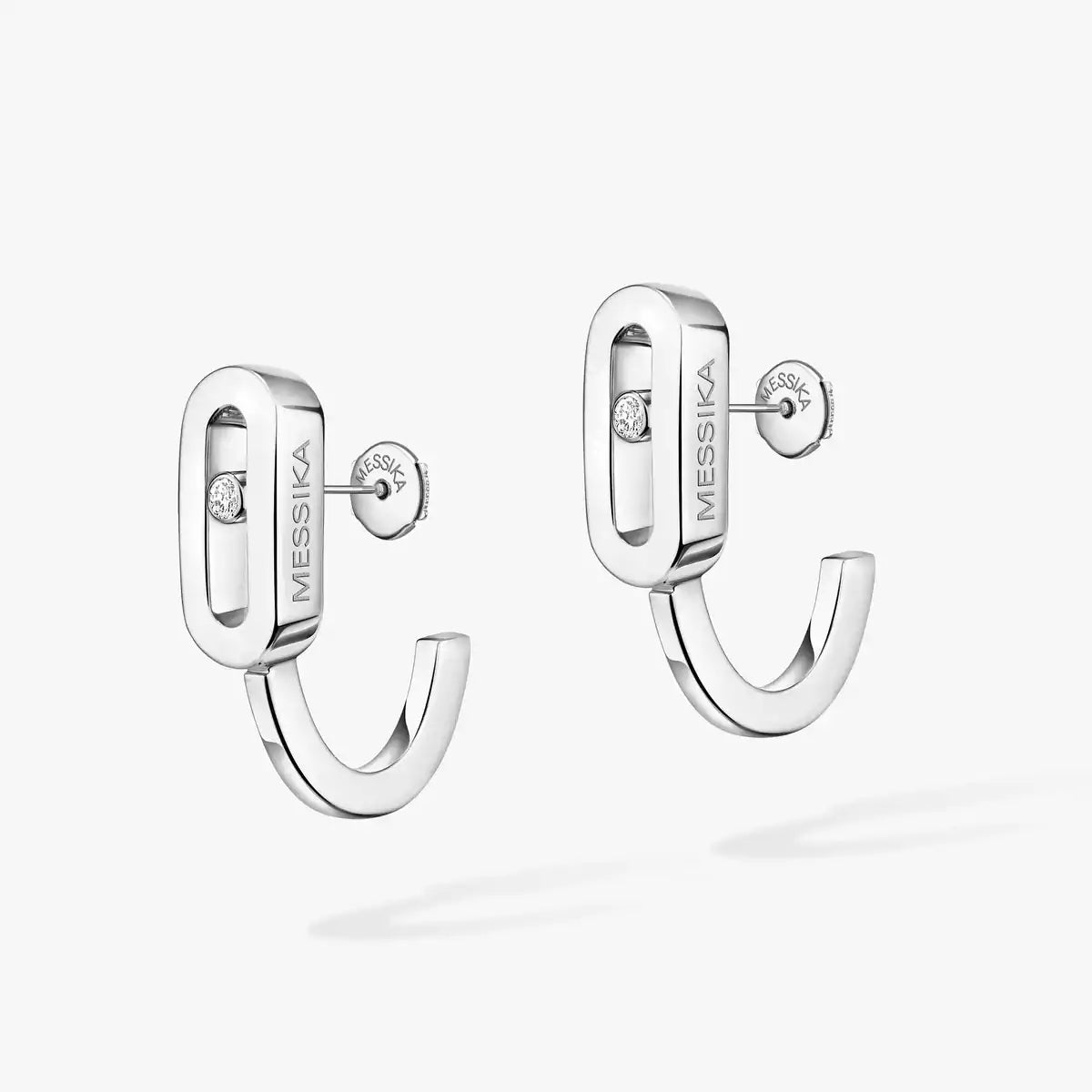 [Auream]Diamond Mini Hoop Earrings Move Classique