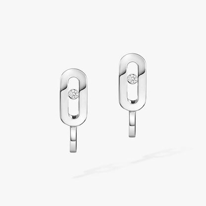 [Auream]Diamond Mini Hoop Earrings Move Classique