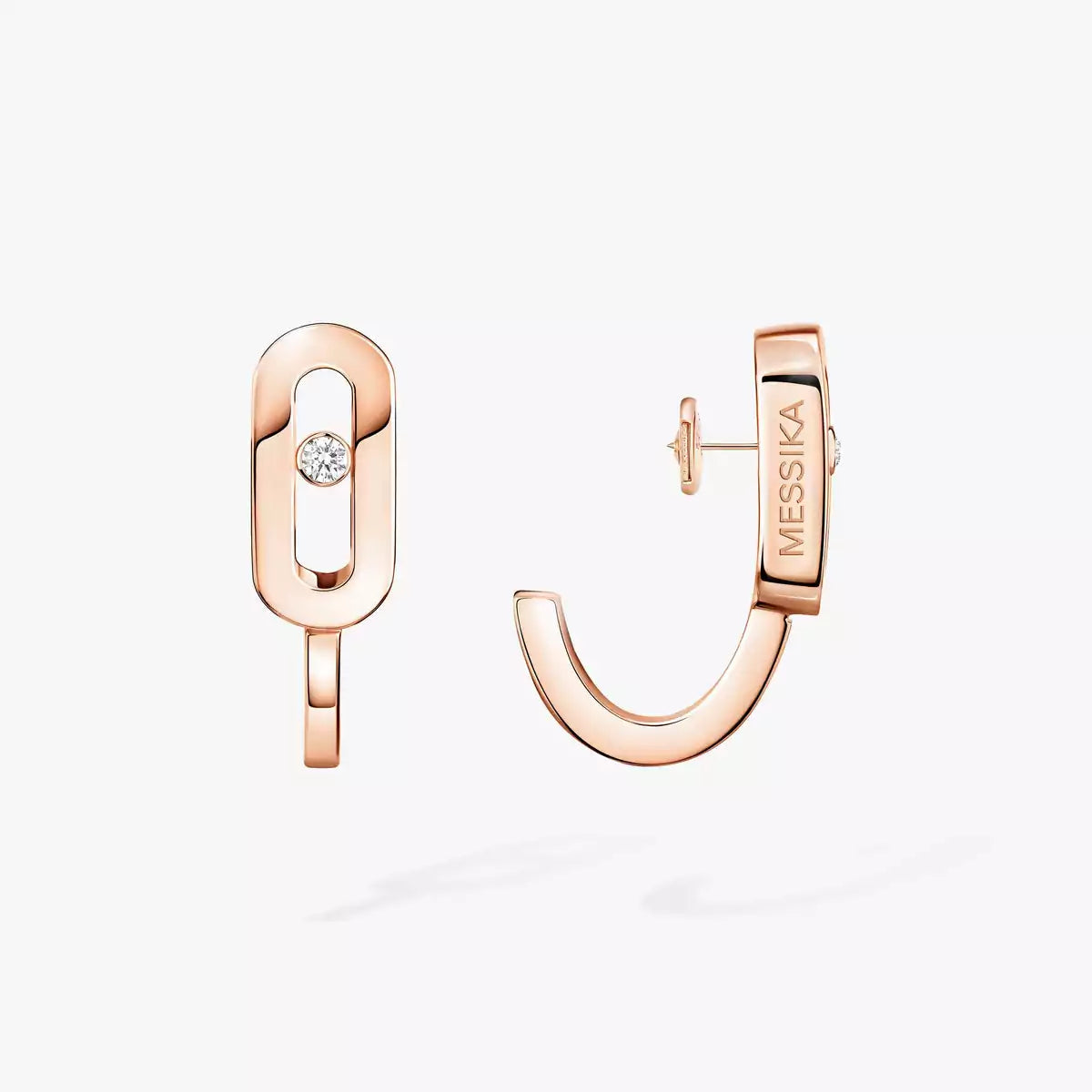 [Auream]Diamond Mini Hoop Earrings Move Classique