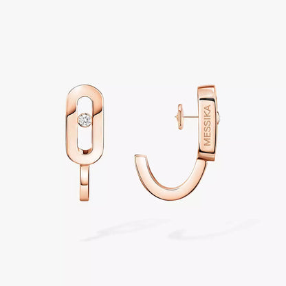 [Auream]Diamond Mini Hoop Earrings Move Classique