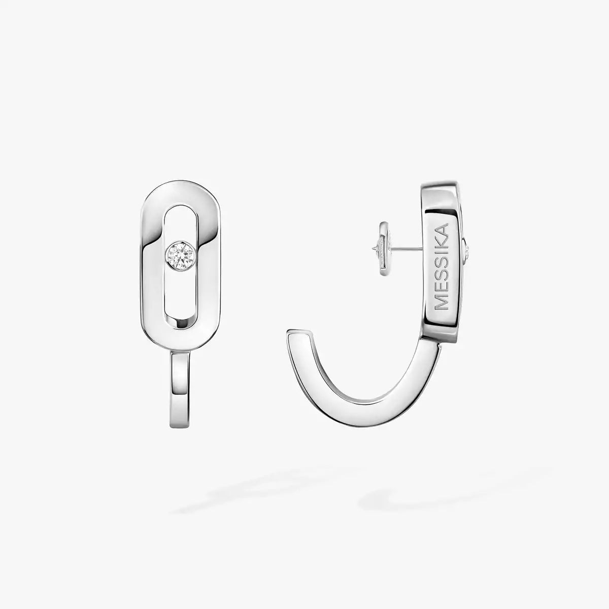 [Auream]Diamond Mini Hoop Earrings Move Classique