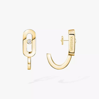 [Auream]Diamond Mini Hoop Earrings Move Classique