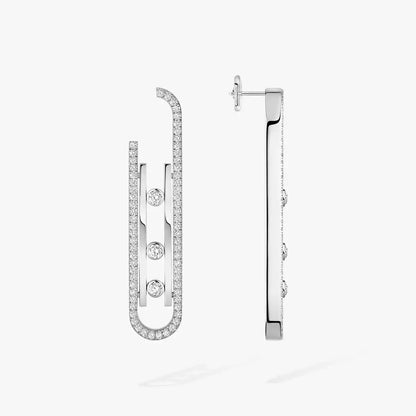 [Auream]Diamond Pendant Earrings Move 10Th