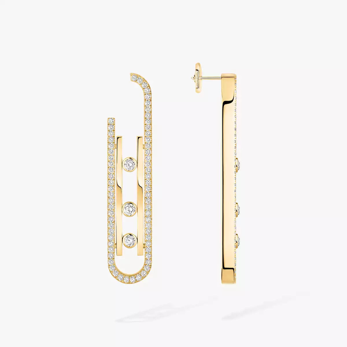 [Auream]Diamond Pendant Earrings Move 10Th