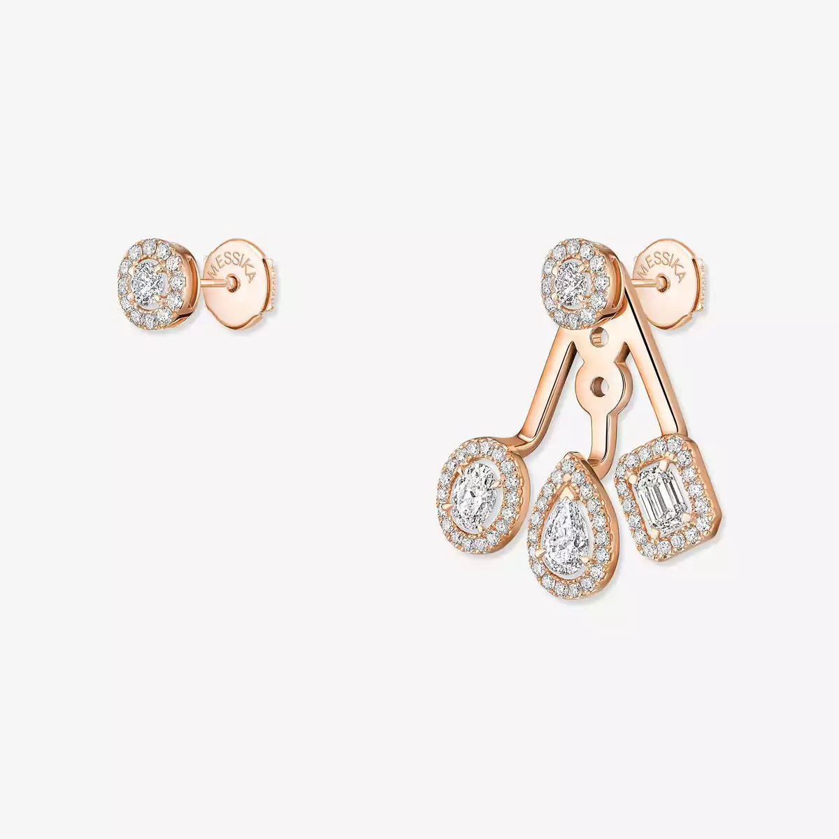 [Auream] My Twin Trio  Diamond Earrings